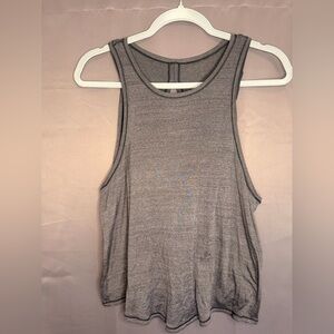 Lululemon Tank Top & Sports Bra Set Size 6 Gray Open Back Yoga Gym Activewear